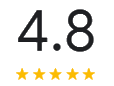 4.8 stars on Google Reviews