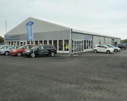 Benfield Motors temporary car showroom building