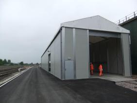 Amey Rail temporary re-locatable workshop 