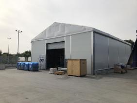 Temporary storage building for food producer