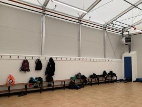 A temporary sports facility for Sherburn High School in Leeds