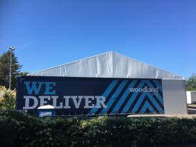 Temporary storage building for the Woodland Group
