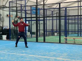 man playing padel