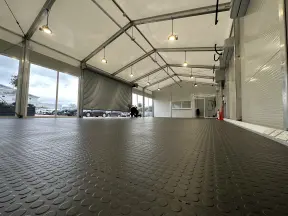 Inside empty showroom