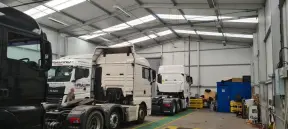Workshop for trucks