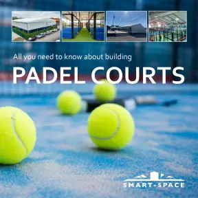 The cover of our Building Padel Courts guide book