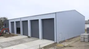 Industrial building with 5 roller doors