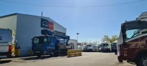 Building with client vehicles 