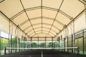 Interval view of the padel canopy
