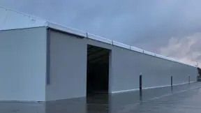 A hired temporary building