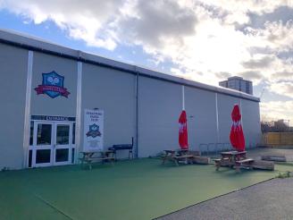 A Relocatable padel court building for Stratford Padel Club