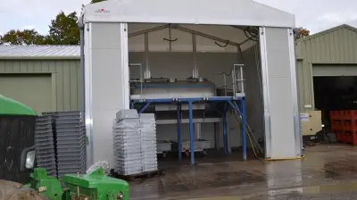 Gusbourne Estate grape pressing room