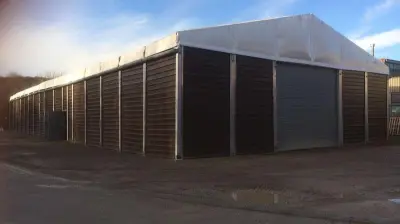 Abru temporary storage building
