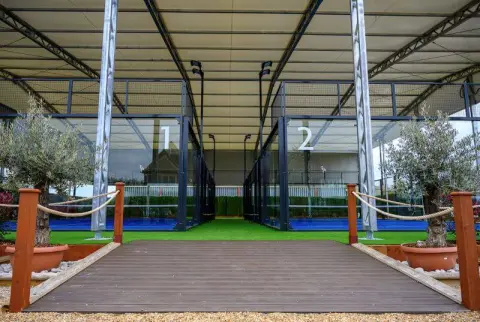 heron padel club entrance view