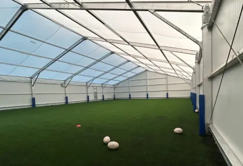 Large, bright, airy covered training facility