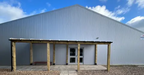 RAMS Rugby Club added an attractive covered area to the entrance