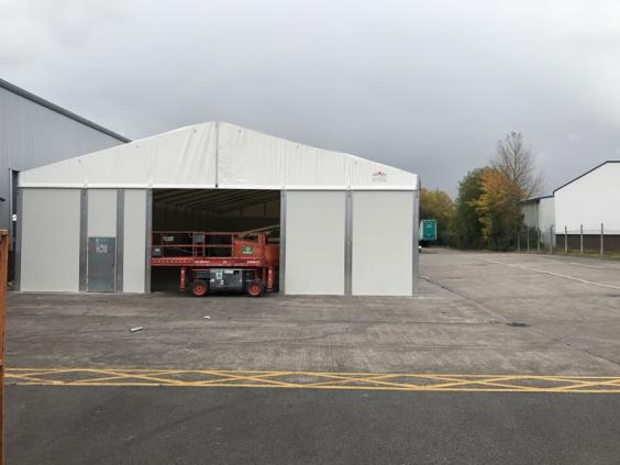 Temporary storage building for LSE Retail Group