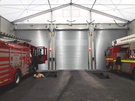 A temporary solution to accommodate three fire appliances