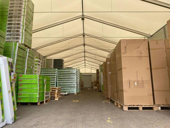 Temporary building solves urgent need for space at garden centre